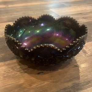 Antique imperial carnival 10” glass